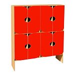 РК ШНД-7 ШКАФ ДВУХЪЯРУСНЫЙ (ЛДСП+МДФ) 8 СЕКЦИЙ