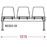 КФ Вектор Контур БП трехместная секция 151.5х80.5х63.5 см