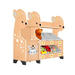 РК Стеллажная наклонная система хранения 30/7 с декорацией светло-коричневая (серия Оленёнок)