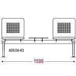 КФ Lucky со столом трехместная секция 159,5х91х68 см