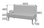 Юнит Модуль 2-местный высокий (1420х700х860)