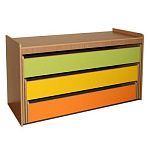 РК20 КРОВАТЬ ДЕТСКАЯ (ЛДСП)ТРЁХЪЯРУСНАЯ В ТУМБЕ