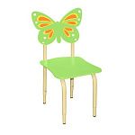 РК120 Стул детский на м/к регулируемый Бабочка лайм