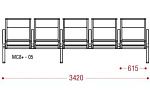 КФ AERO+ пятиместная секция 342х92х67 см