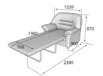 Премьер  Диван 1-местный раскладной (1200 х 900 х 900 (690*1870))
