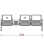 КФ Вояж PU трехместная секция 230,5х84х75 см