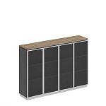 СИ321 Speech  Шкаф для документов  средний со стеклянными дверьми в рамке 180.2x40x124.6