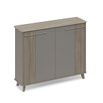 ТМ 343  Шкаф средний закрытый греденция (опоры мокко) 150x44x122.4