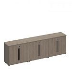 РС 303 Шкаф для документов низкий закрытый (стенка из 3 шкафов) (271x46x83)