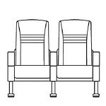 Сидней двухместная секция 125х101х71.5