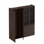 МК359 Шкаф комбинированный (для одежды + со стеклом)(180.8х40.4х210)