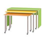 РК631 КОМПЛЕКТ.СТОЛЫ ДЕТСКИЕ НА ПОВОРОТНЫХ КОЛЁСНЫХ ОПОРАХ