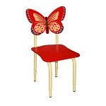 РК122 Стул детский на м/к регулируемый Бабочка красный