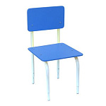 РК2.180 Стул детский на м/к регулируемый (каркас белый/синий)