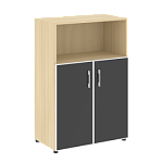 LTST2.2R R/L Black Шкаф средний широкий (стекло лакобель черное в раме) (800х450х1195)