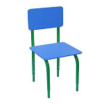 РК2.153 Стул детский на м/к регулируемый (каркас зелёный/синий)