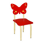 РК116 Стул детский на м/к регулируемый Бабочка красный