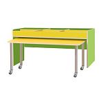 РК643 КОМПЛЕКТ.СТОЛЫ ДЕТСКИЕ НА ПОВОРОТНЫХ КОЛЁСНЫХ ОПОРАХ