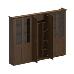 ПС 355 Шкаф комбинированный высокий (для одежды комбин.+2 для док-тов со стекл.)299.4x46.4x218.8