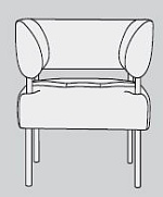 Сантьяго Диван 1 750х690х730 Экокожа