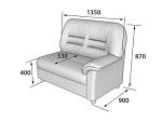 Премьер  Диван 2-х местный с левым подлокотником (1400 х 900 х 900)