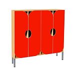 РК ШР-67 ШКАФ ДЕТСКИЙ (ЛДСП+МДФ) НА МЕТАЛЛОКАРКАСЕ С РЕШЕТКОЙ