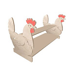 РК Тумба для игрушек и пособий 8 с декором (2 полки) петух 890х600х600мм