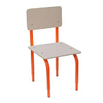 РК2.161 Стул детский на м/к регулируемый (каркас оранжевый/бежевый)