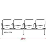 КФ Матис+  четырехместная секция 244х82х61 см