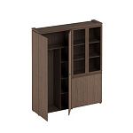 МК359-2 Шкаф комбинированный (для одежды + со стеклом)(180.8х40.4х210)