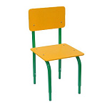 РК2.147 Стул детский на м/к регулируемый (каркас зелёный/оранжевый)