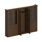 ПС 374 Шкаф комбинированный высокий (1 для одежды+2 для док-тов со стекл. дверями) 299.4x46.4x218.8