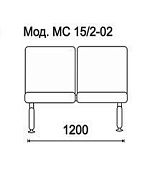 КФ Slot  двухместная секция 120х87х77 см