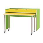 РК641 КОМПЛЕКТ.СТОЛЫ ДЕТСКИЕ НА ПОВОРОТНЫХ КОЛЁСНЫХ ОПОРАХ