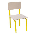 РК2.125 Стул детский на м/к регулируемый (каркас жёлтый/бежевый)