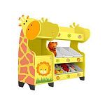 РК Стеллажная наклонная система хранения 25/24 с декорацией жёлтая (серия Жираф)