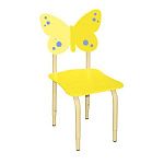 РК117 Стул детский на м/к регулируемый Бабочка жёлтый