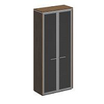 ВЛ344 Шкаф для документов с высокими стеклянными дверями (94x41x212)