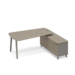 ТМ М1 116  Стoл на опорной тумбе правый (тип 3) для руководителя 196.4x169.2x75.6 (ШхГхВ)