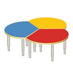 РК14 СТОЛ МДФ РЕГУЛИРУЕМЫЙ НАБОР (ДИАМЕТР 1400ММ)