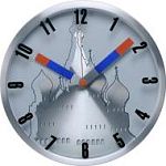 Часы настенные WallC-R10M/Mosc серебристый "Москва"