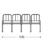  КФ Эра Лайт  четырехместная секция 194х66х52 см