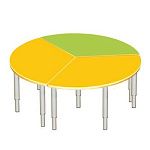 РК15 СТОЛ МДФ РЕГУЛИРУЕМЫЙ НАБОР (ДИАМЕТР 1600ММ)