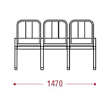 КФ Эра  трехместная секция 147х88х53 см