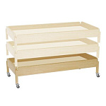 РК93 КРОВАТЬ ДЕТСКАЯ (ФАНЕРА) ШТАБЕЛИРУЕМАЯ НА УСИЛЕННЫХ КОЛЕСНЫХ ОПОРАХ