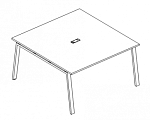 А4 3 131 Стол для переговоров на металлокаркасе TRE 120x124x75 
