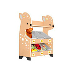 РК Стеллажная наклонная система хранения 30/5 с декорацией светло-коричневая (серия Оленёнок)