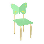 РК117 Стул детский на м/к регулируемый Бабочка салатовый