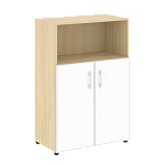 LTST2.2R R/L white Шкаф средний широкий (стекло лакобель белое в раме) (800х450х1195)