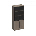 РС 313 Шкаф для документов комбинированный со стеклянными дверями (91x46x198)